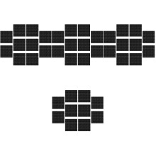 Autocollants Mosaïque Noir PVC, Décoration Murale Durable DIY