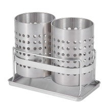 1Set Rvs Organiser Met Droogventilatie En Dubbele Houder