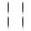 4Pièces Ombre À Paupières Argenté Duo Embouts Brosse Precise ABS 1