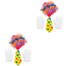 2Ensembles Déguisement Clown Accessoires Tissu Mousse Usage Décoratif