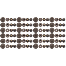 40Sets Donkerbruine Zinc Alloy Drukknoop Gespen Voor Naaien En DIY