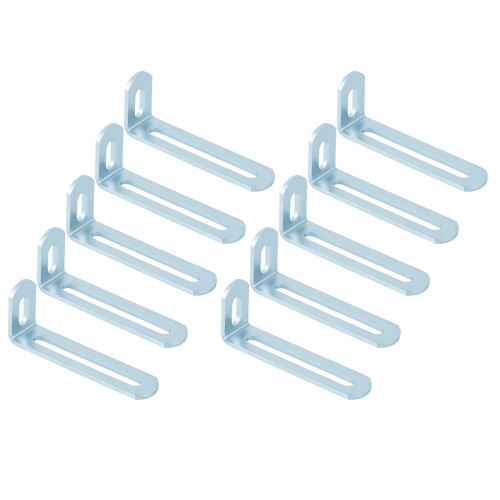 L-formade stålkonsoler 90 grader 10 st