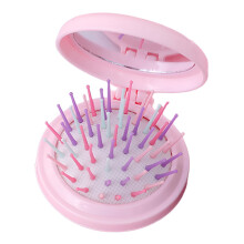 ACDANC Mini Hair Brush,Scratch-Safe Surface Travel Hair Brush,Stylish Texture Mini Hairbrush,Pink
