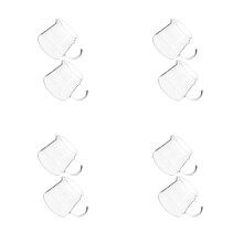8Pièces Coupes À Café Lait Verre Transparent Facile À