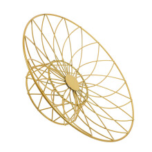 Metal Wire Basket Golden Fruit Holder Multifunctional Storage Organizer for Home