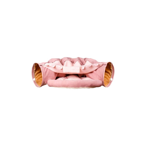 Cat Tunnel Bed Foldable Pink 1 Pack