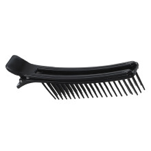 Pince à cheveux en plastique noir, type salon, 1 pièce
