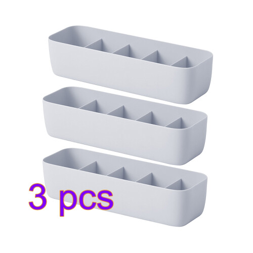 Grey Small Sock Storage Box for Underwear Ties and Drawer Use