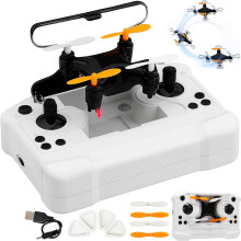 Mini Drone for Kids & Beginners: LED, Altitude Hold, Prop Protection, 360 Flips, Indoor/Outdoor – Black