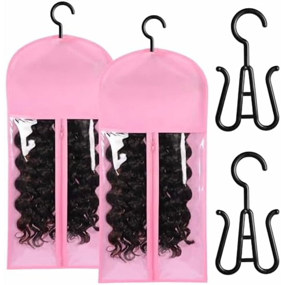 Portable Wig Holder & Storage Bag with Hanger â Compatible with Wigs, Hair Extensions & Accessories