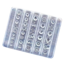 Molde de silicona suave para uñas con diseños de frutas (1 unidad)