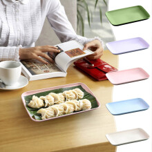8.2inch Deep Dinner Plates Set of 4, Unbreakable Wheat Straw Plates, Reusable Plastic Dinner Plates, Beige