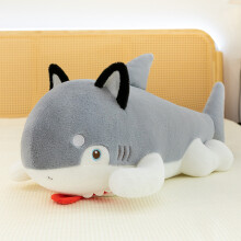 (70 CM)Kids Shark Dog Plush Character Toy Pillow With Amusing Design For Sleep And Play