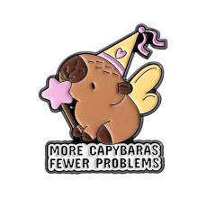 Broșă Capybara, insignă din aliaj, 1 bucată