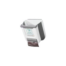 Leakproof foldable trash can for cabinet door mounting
