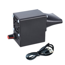 Ventilatore per barbecue 12V, ventilatore centrifugo a velocità variabile con USB 5V e DC 5,5x2,1mm per accensione a carbone
