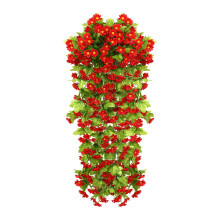 Nep slinger voor hangende decoratie, Thanksgiving, paarse Halloween bloemenslinger, 85 cm lange ranken, voor decoratie en feestjes