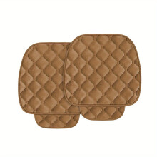 Housses de siège auto en velours matelassé beige – Ajustement parfait, antidérapantes, respirantes, sangles réglables | Compatibles avec la