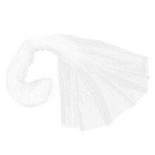 2Pcs White Short Tulle Bridal Veil with Beaded Pearls Elegant Wedding Hair Headpiece