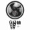 Farol de LED de 6,5 polegadas para motocicleta, com função HiLo e DRL, ideal para motos Cafe Racer. Inclui 1 farol (lâmpadas inclusas) e 2 1