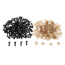 100Pcs Plastic Safety Screw Eyes For Bear DIY Plush Toy Repair Accessories 7mm