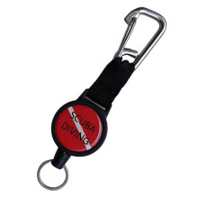 Stainless Steel Retractable Cord for Diving Adjustable Length Coiled Lanyard with Secure Hook for Outdoor Sports Lover