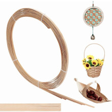32.8 Yds Bamboo Strips 5mm Flat Wicker Rattan Webbing for DIY Basket & Furniture Weaving – Compatible with Basket Making