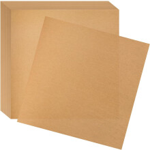 100pcs 812" Unbleached Parchment Paper Sheets, Precut Brown Non-Stick Baking Liners for Oven, Air Fryer, Bread & Cake Pans – Compatible with all