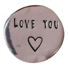 Heartfelt Pocket Token Personalized Hand Stamped Metal Coin Inspirational Gift for Valentines Day Birthday Graduation New Year