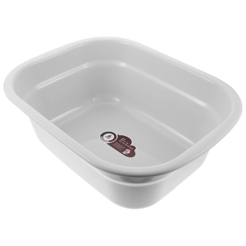 Large Beige Plastic Wash Basin Multi Functional Thickened Stable Design