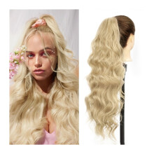 26" Long Body Wavy Extension Synthetic Heat Resistant Hair Extensions Hairpiece for Women Girls Drawstring Ponytail Natural Soft Clip in Ponytail