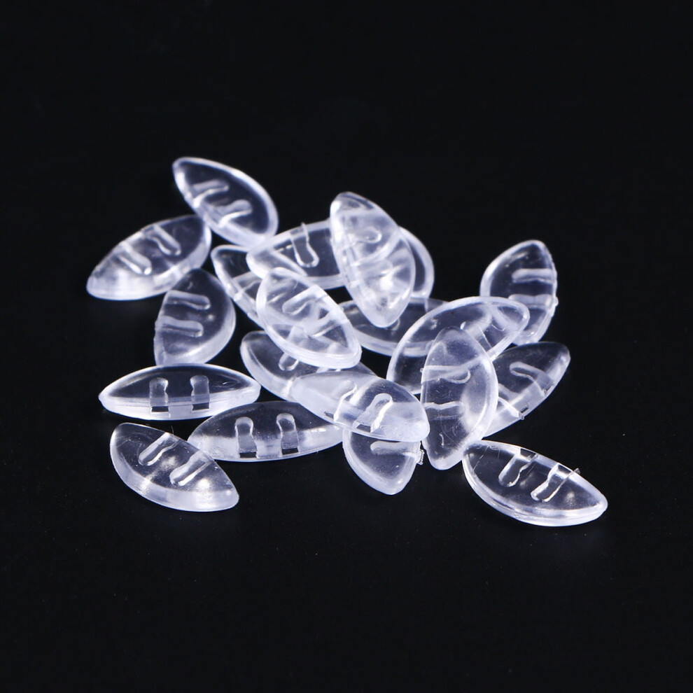 White 10Pairs Silicone Nose Pads For Eyeglasses Anti Slip Nose Bridge Cushion