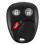 Plastic car key fob replacement black 3-button 1