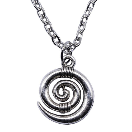 Κολιέ μενταγιόν Vintage Swirl από αντίκα ασήμι κράμα