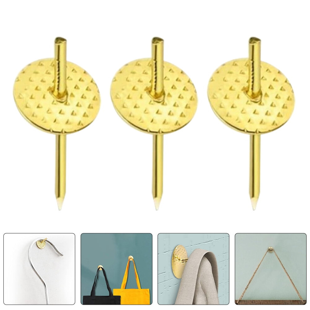 50Pcs Picture Hangers Metal Golden For Home Wall Decoration 9353595545199
