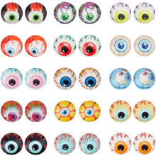 30pcs 15 Styles Realistic 1.95cm Acrylic Eyeballs for Dolls, Bears, Masks, Crafts – Compatible with DIY Projects