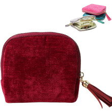 Red Jewelry Zippered Pocket Case – Portable Foldable Travel Organizer with Multiple Compartments for Earrings, Necklaces, Rings