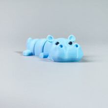 1PC Blue hippopotamus 8CM 3D Printed Hippo - New Stress Relief and Prank Idea