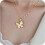 Χρυσό κολιέ με πεταλούδα για γυναίκες, ρυθμιζόμενο με 1