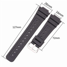 Men's Sports Watch Rubber Straps, High Quality Silicone Accessory, 5600 Series, 16mm x 25mm