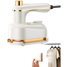 2-in-1 Portable Steam Iron, Anti-Scald Base, Fast 5-sec Heat Up, Compact Travel Iron for Home/Dorm