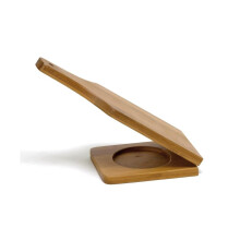 Small Bamboo Tostonera – Plantain Masher & Dough Press for Tostones/Patacones, Compact Natural Bamboo Kitchen Gadget, Compatible with Latin Recipes