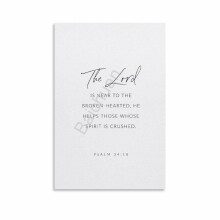 Psalm 34 18 Bible Verse Christian Wall Art Poster 2 Canvas Painting Posters And Prints Wall Art for Living Room Bedroom Decor