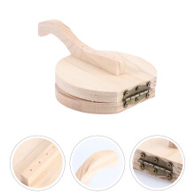 1-Pack Wooden Dumpling Mold Press Tool for Dumpling Making Housewarming Khaki Color
