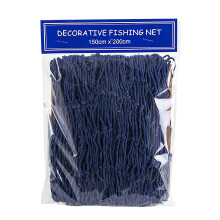 Mediterranean Decorative Fishing Net – 1.52m Blue Hemp Rope Shell Net for Photography, Kindergarten & Wall Decoration