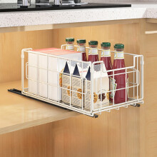 Single Tier Cabinet Organizer Shelf Adjustable Wire Rack for Pantry Closet Under Sink Storage and Space Optimization