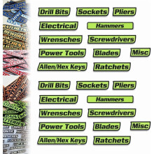 12-Pack Magnetic Toolbox Labels, 12/24/36 PCS Durable Metal Drawer Labels, Strong Magnet, Easy Stick & Remove, Compatible with Garage Storage