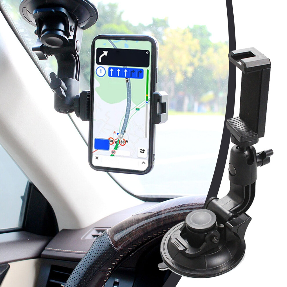 Car Phone Mount For Shooting Selfie Video Live Streaming Secure Holder For In Car Recording Stable Fit Universal Compatibility For Smartphones 9313598112583