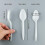 Cutlery Plastic Teaspoons Medium Weight Disposable Silverware White (1000 Count) 1