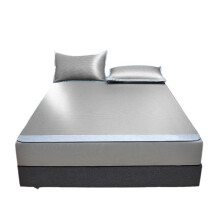 Ice Silk Cooling Mattress Cover 120x200cm + Pillowcase 48x74cm, Breathable, Machine Washable, Polyester, Gray/Blue/Pink/Coffee/Green